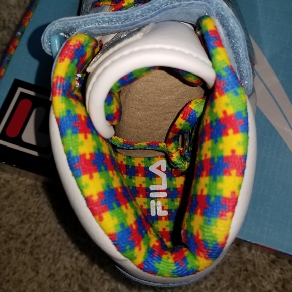 Fila F-13 "Autism Puzzle" Sneakers Sz 7 - Picture 5 of 7